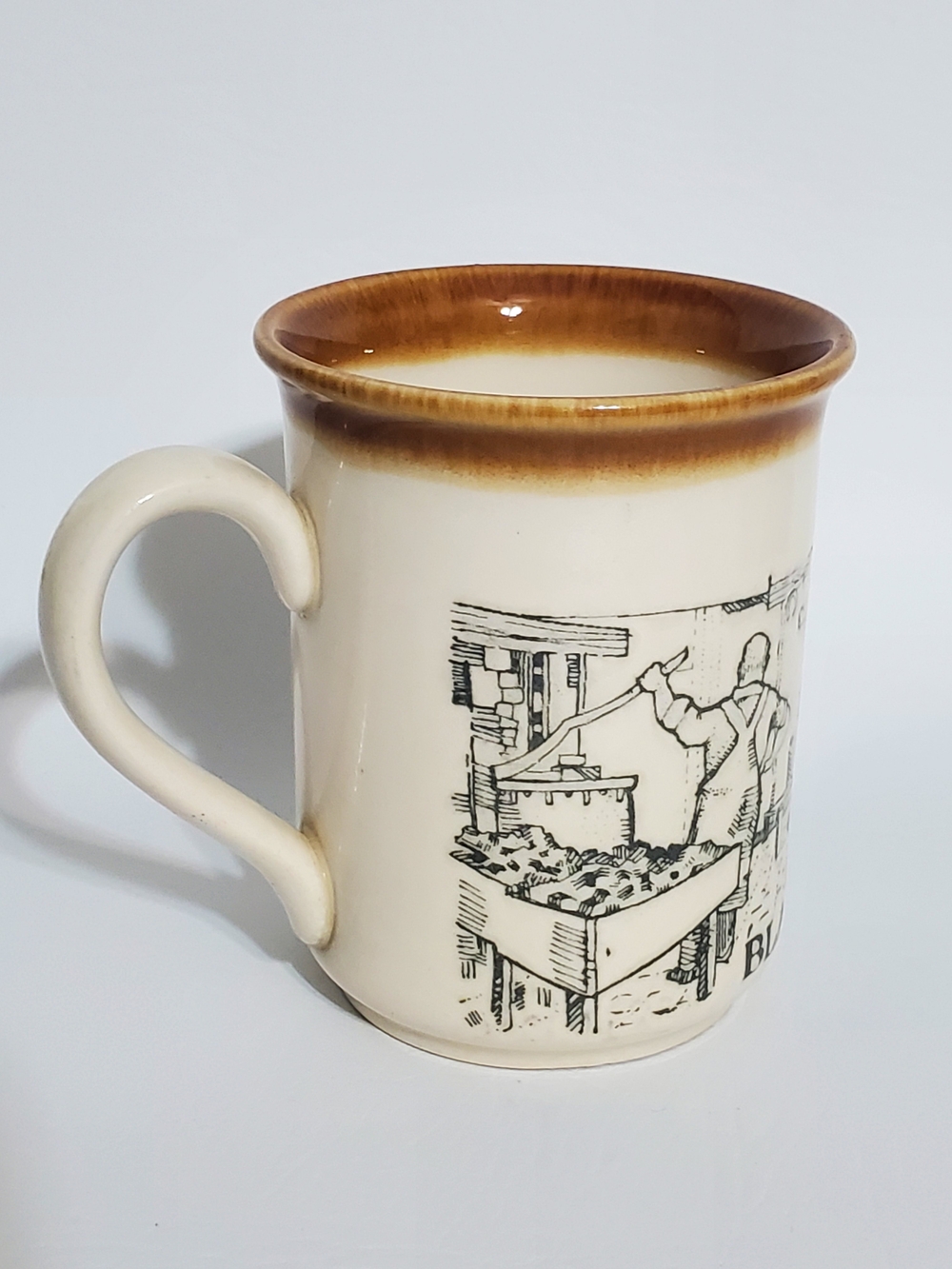 Biltons Blacksmithing Made in England Coffee Mug Cut Relief Design 8 oz - Picture 3 of 6